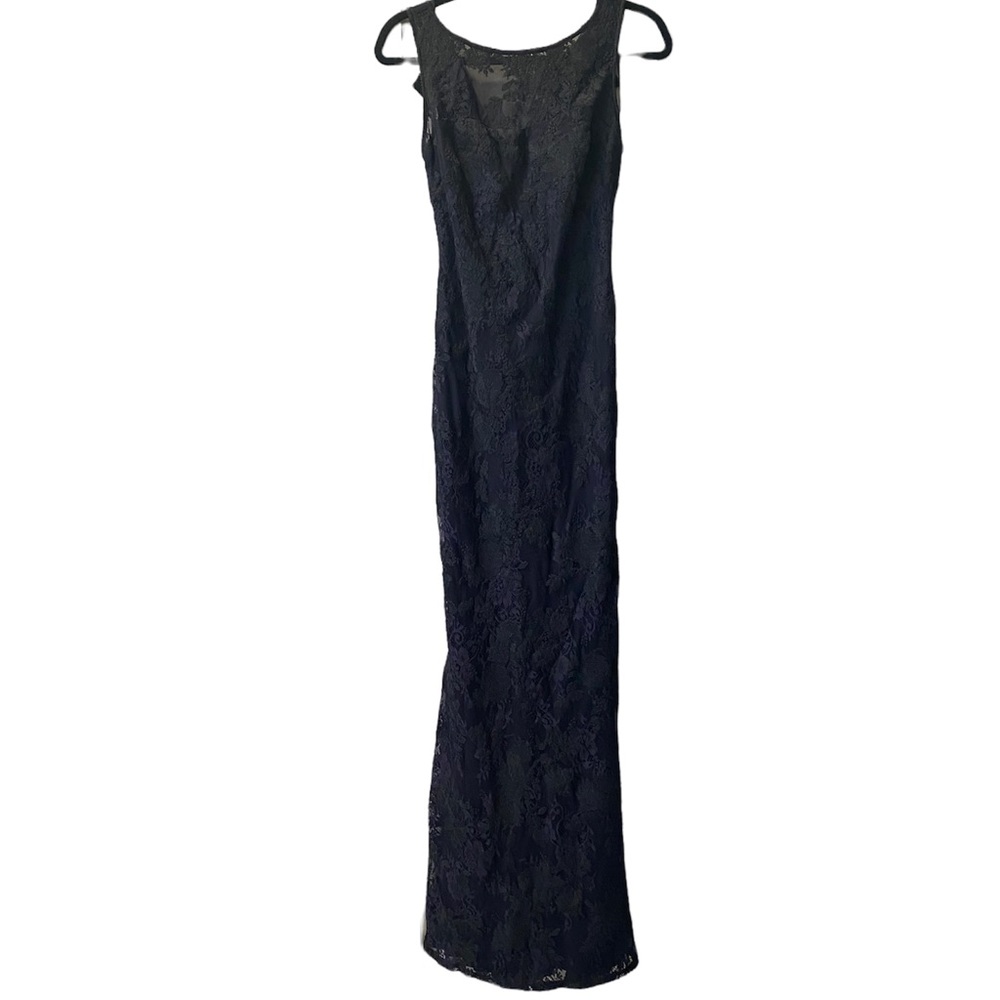 NWT Karl Lagerfeld Black Lace Maxi Dress size 10